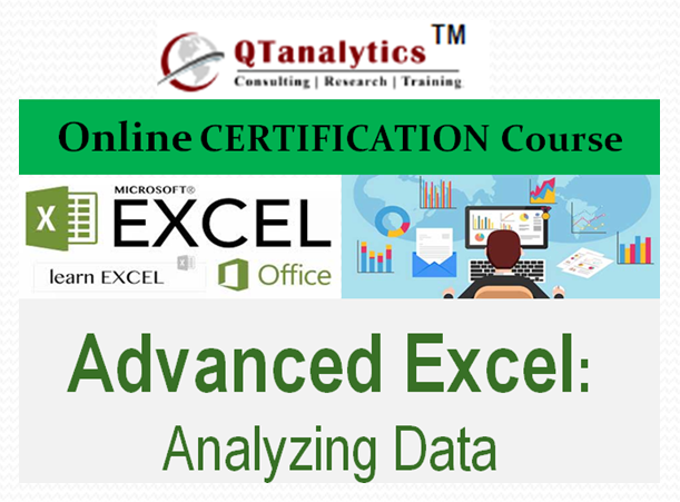 Advanced Excel- Analyzing Data